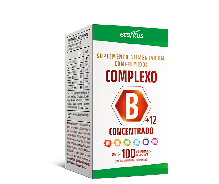 Complexo B 100 Comprimidos - Ecofitus - Essencial Como Sua Saúde