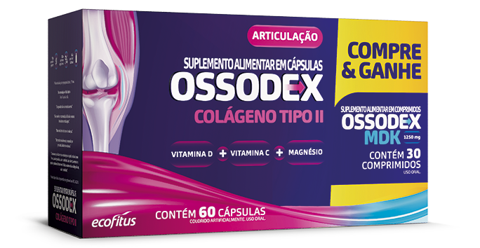 Ossodex Colágeno Tipo II Não Hidrolisado + Calciplex MDKCa